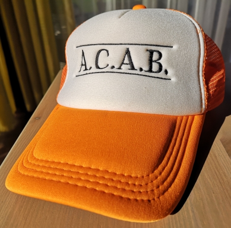 A.C.A.B. 02 - Šiltovka oranžová penová, vzadu sieťkovaná