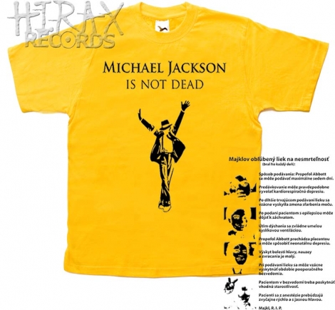 MICHAEL JACKSON IS NOT DEAD - Žlté tričko