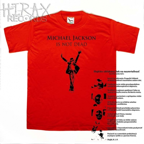 MICHAEL JACKSON IS NOT DEAD - Červené tričko