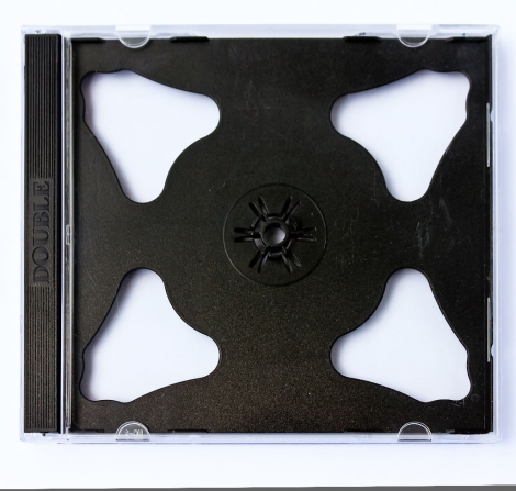 Dvoj CD klasická čierna škatuľka - Čierny tray, box dvoj CD