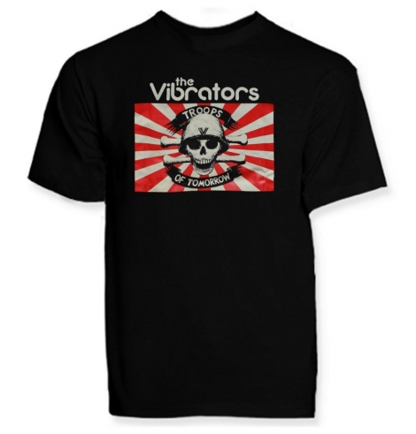 VIBRATORS - Čierne tričko s motívom TROOPS OF TOMORROW
