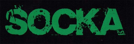 SOCKA - Zelený nápis