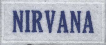 NIRVANA - Modré logo na bielom podklade