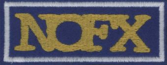 NOFX - Žlté logo v bielom rámčeku