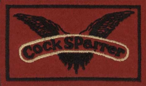 COCK SPARRER - Čierne krídla a čierny nápis