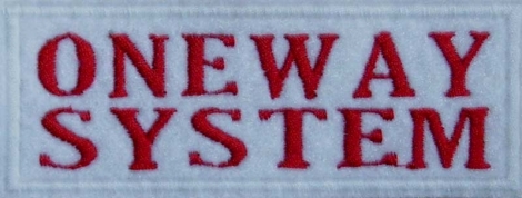 ONE WAY SYSTEM - Červené logo
