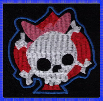 LEBKA 12 - GIRL - Biela lebka s ružovou mašľou na liste