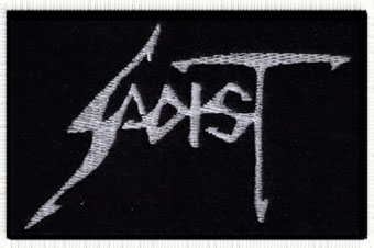 SADIST - Biele vyšívané logo