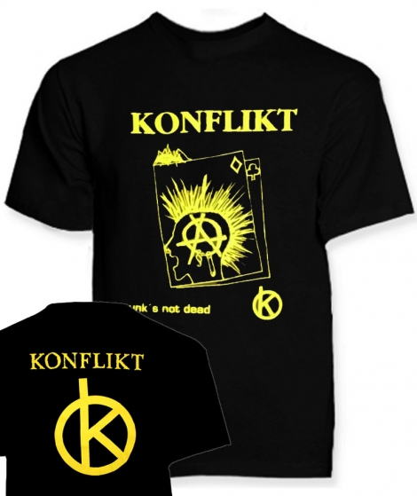 KONFLIKT - Punk´s not dead, čierne triká