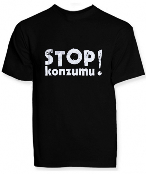 STOP KONZUMU! - Čierne triko