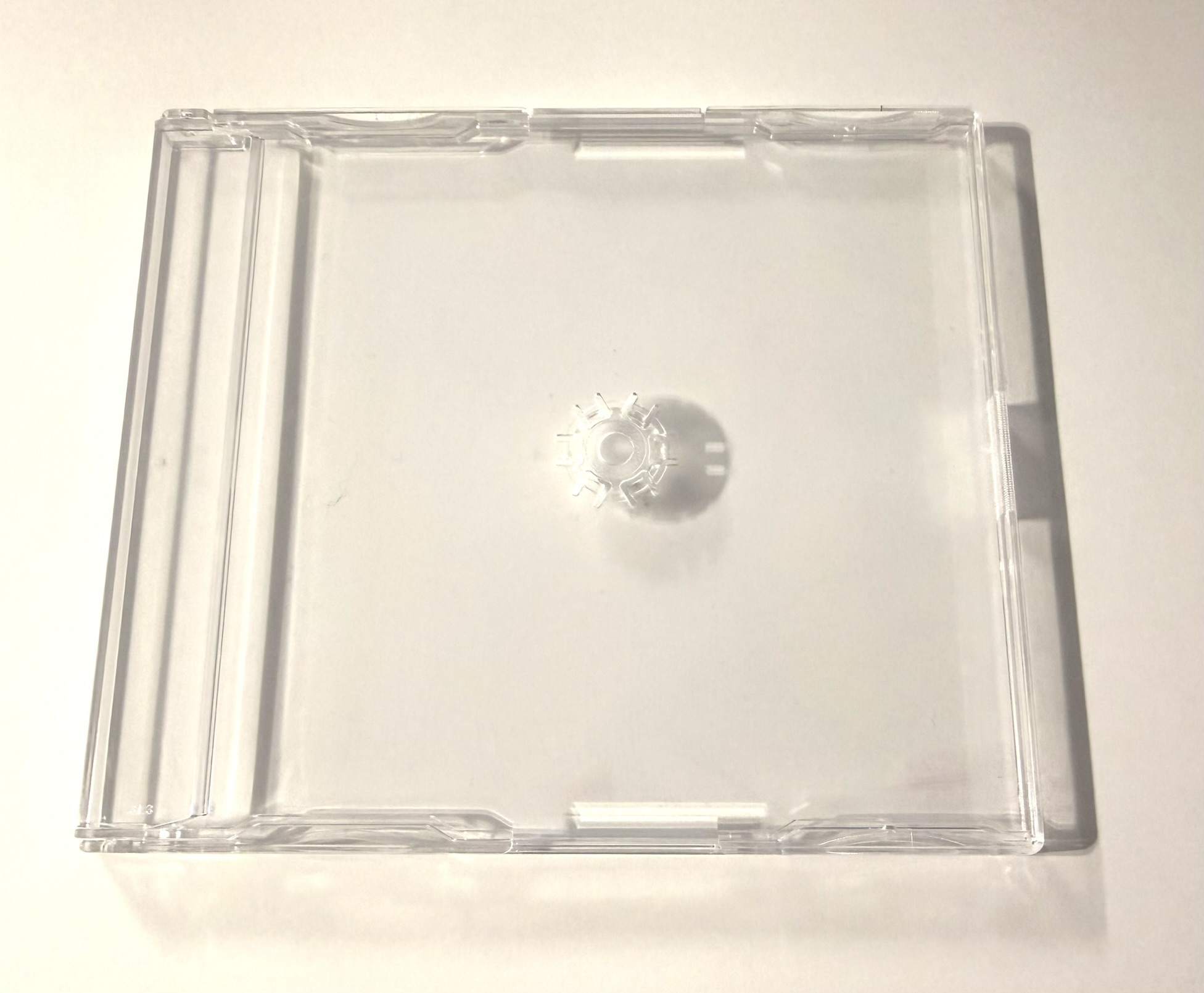 Slim CD priehľadná škatuľka: Číry, priesvitný CD singel box bez prepážky
