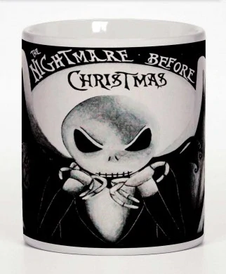 Nightmare Before Christmas: Jack Skellington (čiernobiely hrnček)