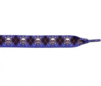 Lebky na karovanom podklade (šnúrky, dĺžka 110 cm, šírka 2 cm)