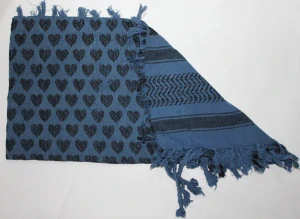Modro-čierna arafatka so srdiečkami