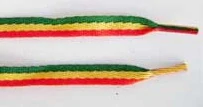 Rasta šnúrky (šnúrky, dĺžka 110 cm, šírka 2 cm)