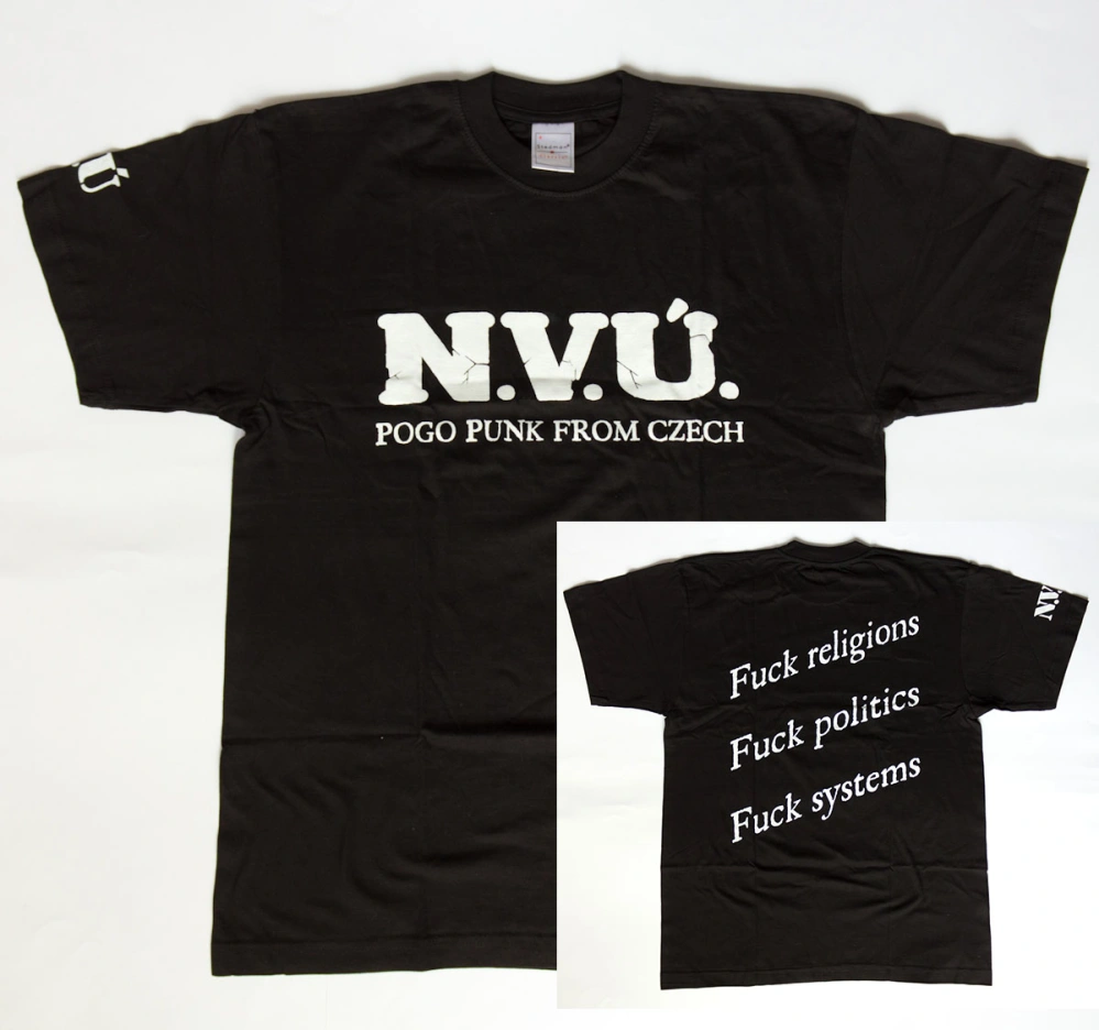 N.V.Ú.: Logo (čierne tričko s krátkym rukávom)
