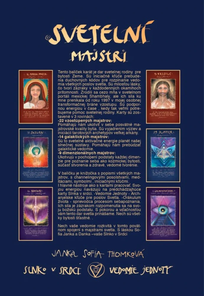 Svetelní majstri (karty + kniha + škatuľka, Janka Sofia Thomková)
