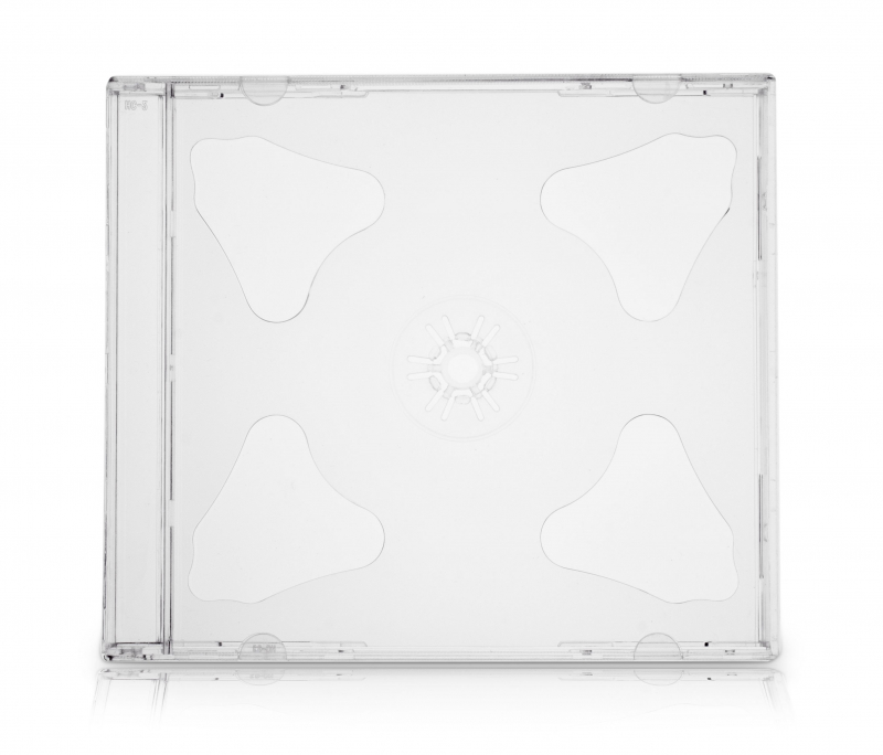 Dvoj CD klasická škatuľka s priehľadným trayom: Priesvitný tray, box na dvoj CD