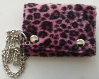 Tkaninovo filcová peňaženka s motívom leoparda