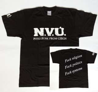 N.V.Ú.: Logo (čierne tričko s krátkym rukávom)