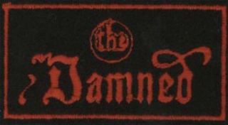 Damned (vyšívaná nášivka, červené logo na čiernom podklade)