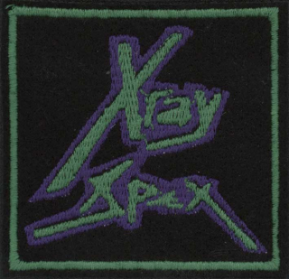 X-RAY SPEX: Fialovozelené logo