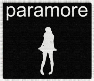 PARAMORE: Nápis so siluetou postavy
