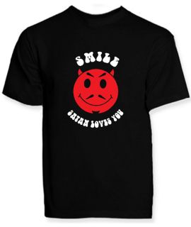 Satan Loves You - Smile (čierne pánske tričko s krátkym rukávom