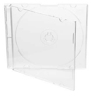 Slim CD priehľadná škatuľka: Číry, priesvitný CD singel box