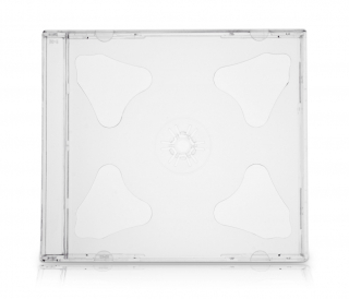 Dvoj CD klasická škatuľka s priehľadným trayom: Priesvitný tray, box na dvoj CD