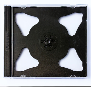 Dvoj CD klasická čierna škatuľka: Čierny tray, box dvoj CD