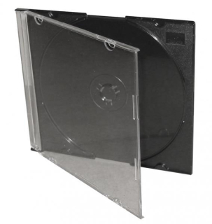 Slim čierna CD škatuľka: Čierny singel CD box