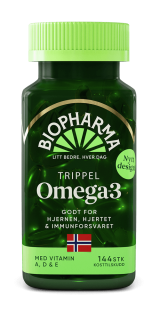 Rybí tuk v kapsuliach Trippel Omega: Trippel Omega 3 (Biopharma) 144 kapsúl