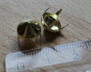 KUŽEĽ 9 mm ZLATÝ: Jednotlivý vybíjanec