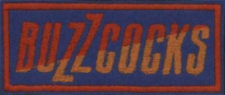 Buzzcocks (vyšívaná nášivka, oranžovo-červené logo na modrom podklade)