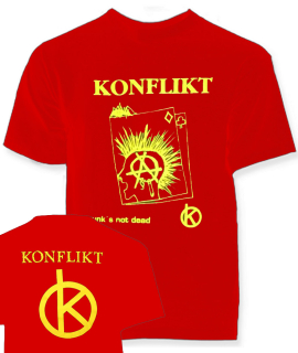 Konflikt: Punk´s not dead (červené tričko s krátkym rukávom)