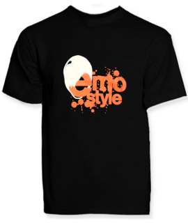 Emo Style (čierne pánske tričko s krátkymi rukávmi)